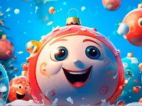 Новогодние Шары 2048 в 3D